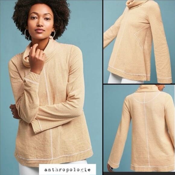 Anthropologie Tops - ANTHROPOLOGIE MAEVE Tai Striped Bell Sleeve Oversized Cowl Jersey Tunic Top XS